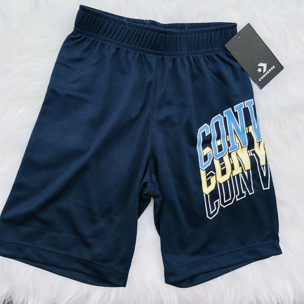 Brand New Converse Collegiate Shorts Color‎ Blue Size Small For Boys